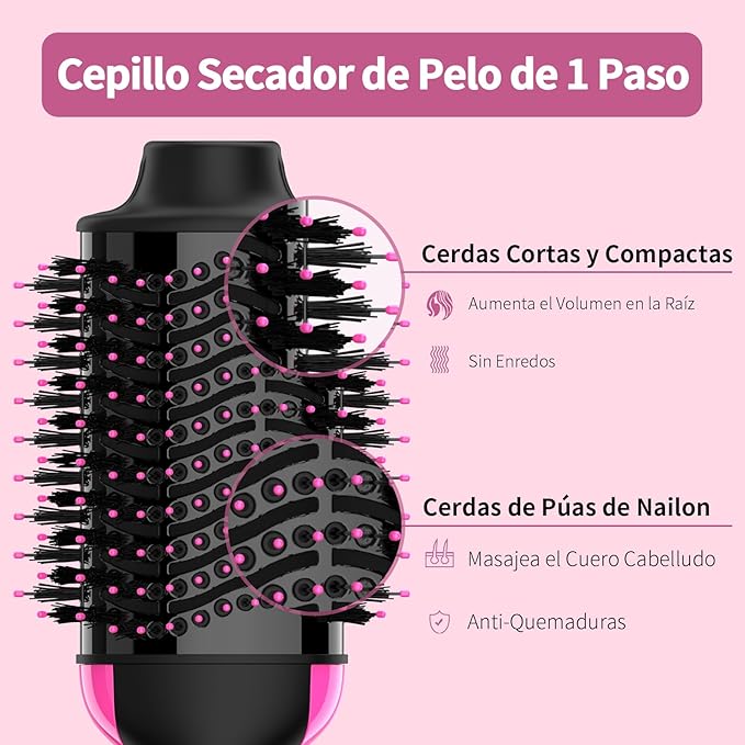 Lunara alisador secador y moldeador-Cabello Liso,Suave y con Volumen en Minutos