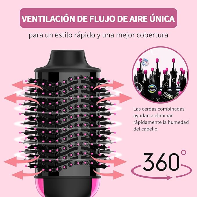 Lunara alisador secador y moldeador-Cabello Liso,Suave y con Volumen en Minutos