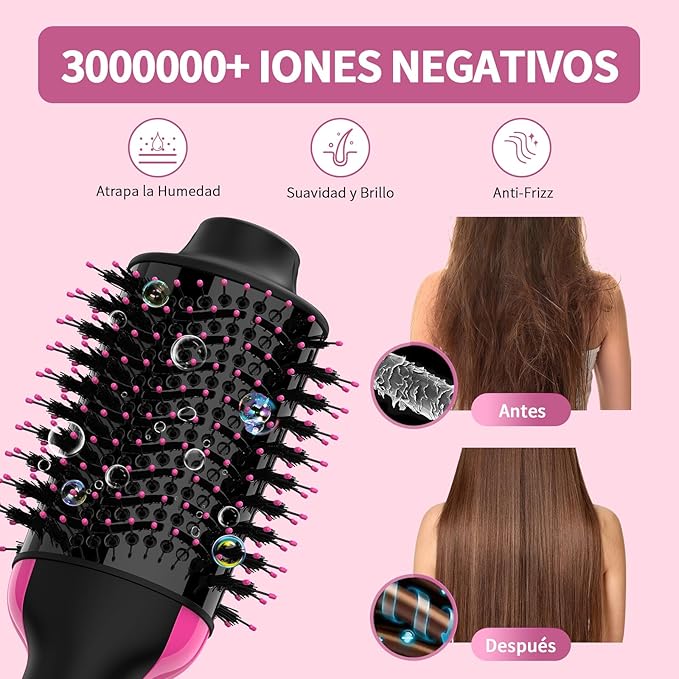 Lunara alisador secador y moldeador-Cabello Liso,Suave y con Volumen en Minutos